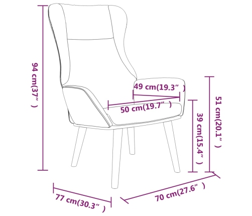 Sillón de relax de tela gris oscuro