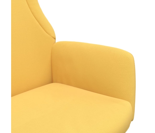 Sillón de relax de tela amarillo mostaza