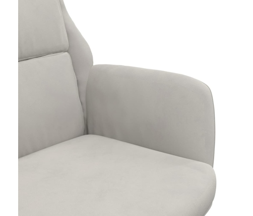 Sillón de relax de cuero sintético de ante gris claro