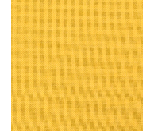 vidaXL Reposapiés tela y cuero sintético amarillo mostaza 45x29,5x35cm