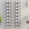 Botellero de pared para 9 botellas 2 unidades hierro blanco