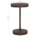 Set de bar de jardín 3 piezas y cojines ratán sintético marrón