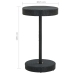 Set muebles bar jardín 3 piezas y cojines ratán sintético negro