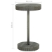 Set muebles bar jardín 3 piezas y cojines ratán sintético gris