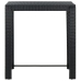 Set muebles bar jardín 5 piezas y cojines ratán sintético negro