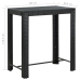 Set muebles bar jardín 5 piezas y cojines ratán sintético negro
