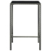 Set muebles de bar jardín 5 pzas y cojines ratán sintético gris