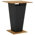 Set muebles bar jardín 3 piezas y cojines ratán sintético negro