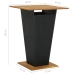 Set muebles bar jardín 3 piezas y cojines ratán sintético negro
