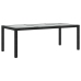 Juego de comedor de jardín 7 piezas ratán sintético negro