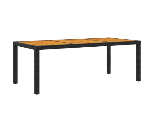 Juego de comedor de jardín 7 piezas ratán sintético negro