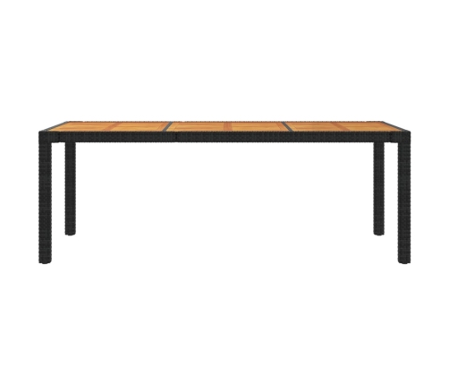 Juego de comedor de jardín 7 piezas ratán sintético negro