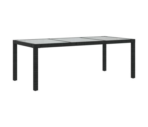 Juego de comedor de jardín 7 piezas ratán sintético negro