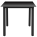 Set comedor de jardín 3 pzas con cojines ratán sintético negro