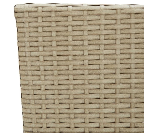 Juego muebles jardín 5 pzas con cojines ratán sintético beige