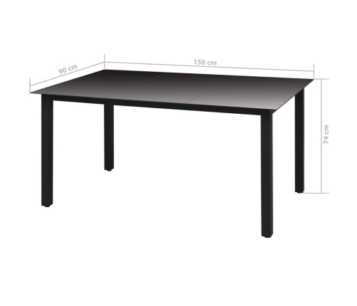 Juego muebles jardín 5 pzas con cojines ratán sintético marrón