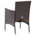 Juego muebles jardín 5 pzas con cojines ratán sintético marrón