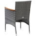 Juego muebles jardín 5 pzas con cojines ratán sintético gris