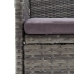 Juego muebles jardín 5 pzas con cojines ratán sintético gris