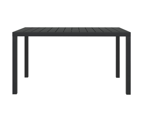 Set de comedor de jardín 7 pzas y cojines ratán sintético negro