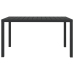 Set de comedor de jardín 7 pzas y cojines ratán sintético negro