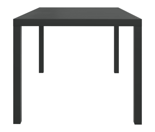 Set de comedor de jardín 7 pzas y cojines ratán sintético negro