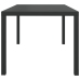Set de comedor de jardín 7 pzas y cojines ratán sintético negro