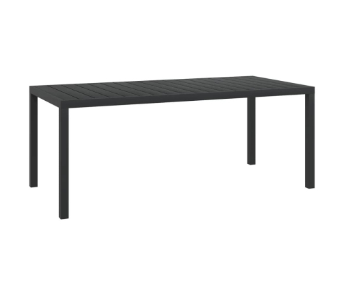 Set de comedor de jardín 7 pzas y cojines ratán sintético negro