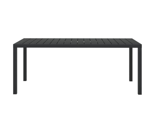 Set de comedor de jardín 7 pzas y cojines ratán sintético negro