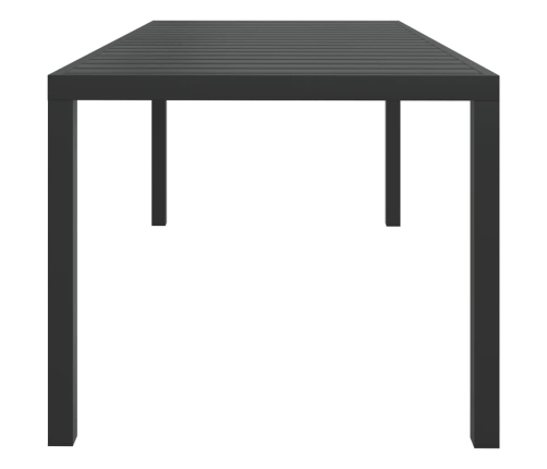 Set de comedor de jardín 7 pzas y cojines ratán sintético negro