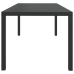 Set de comedor de jardín 7 pzas y cojines ratán sintético negro