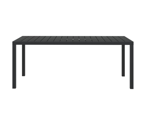 Set de comedor de jardín 7 pzas y cojines ratán sintético negro