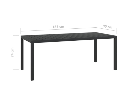 Juego muebles jardín 7 pzas con cojines ratán sintético gris