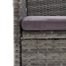 Set de muebles jardín 9 pzas con cojines ratán sintético gris