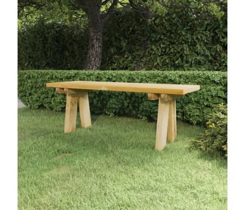 Banco de jardín madera maciza de pino impregnada 110 cm