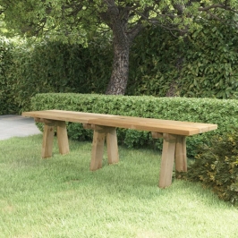 Banco de jardín madera maciza de pino impregnada 160 cm