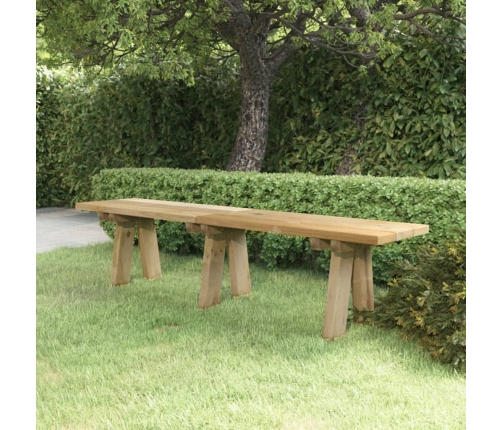 Banco de jardín madera maciza de pino impregnada 160 cm