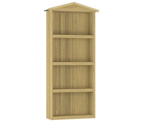 Caseta herramientas jardín 87x33x222 cm madera pino impregnada