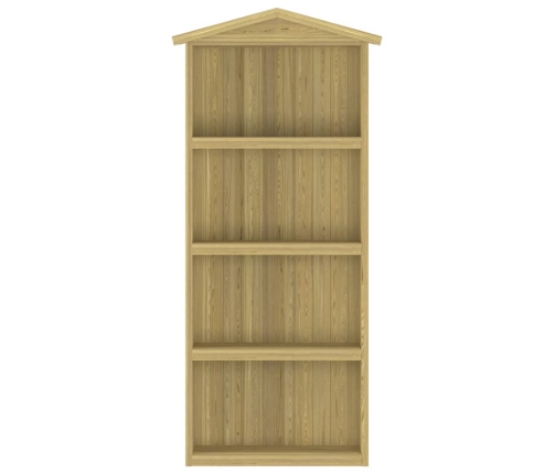 Caseta herramientas jardín 87x33x222 cm madera pino impregnada