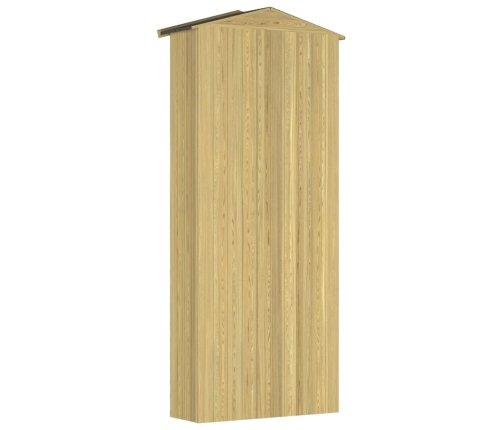 Caseta herramientas jardín 87x33x222 cm madera pino impregnada