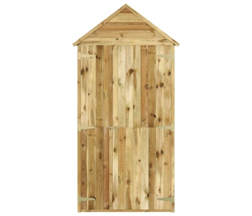 Cobertizo de herramientas con puerta madera pino 107x107x220 cm