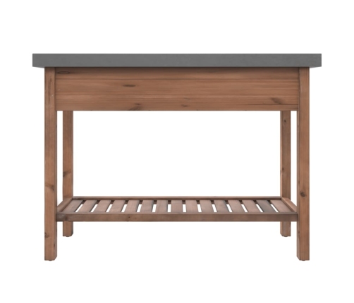 Mesa consola de madera maciza de abeto 110x35x80 cm