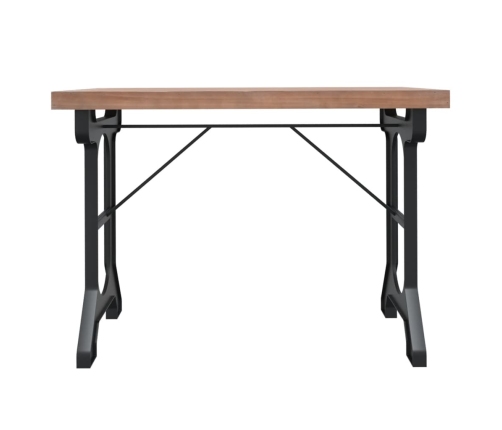 Mesa de comedor madera maciza de abeto y hierro 110x65x82 cm