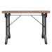 Mesa de comedor madera maciza de abeto y hierro 110x65x82 cm