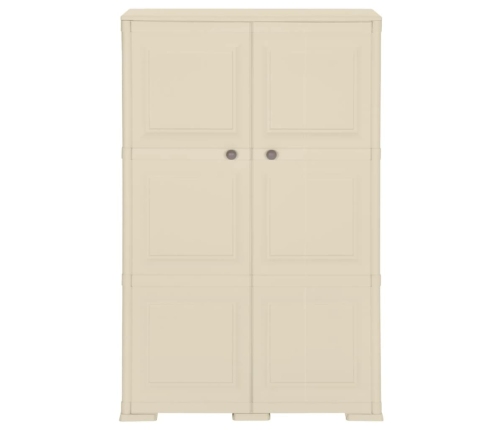 Armario de plástico diseño madera blanco angora 79x43x125 cm