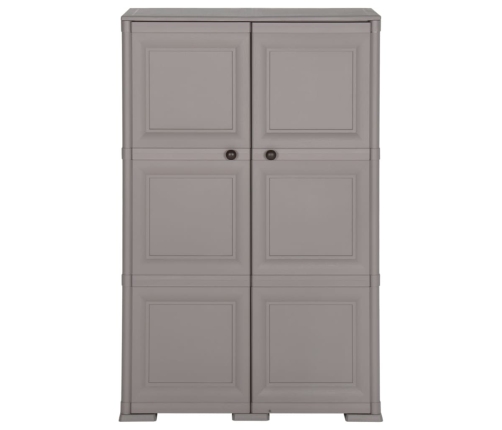 Armario de plástico diseño de madera gris 79x43x125 cm