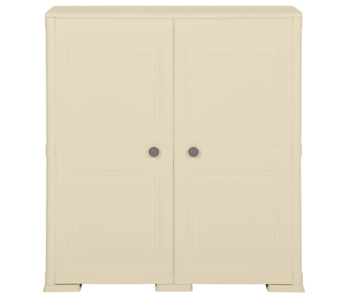 Armario de plástico diseño madera blanco angora 79x43x85,5 cm