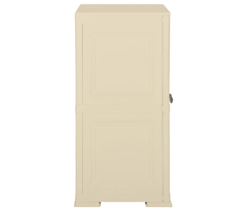 Armario de plástico diseño madera blanco angora 79x43x85,5 cm