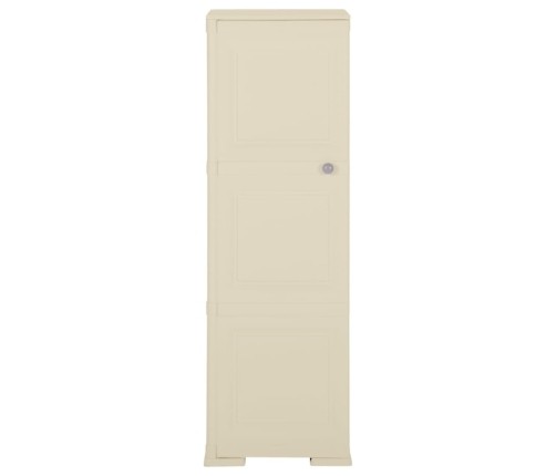 Armario de plástico diseño madera blanco angora 40x43x125 cm