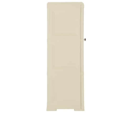 Armario de plástico diseño madera blanco angora 40x43x125 cm